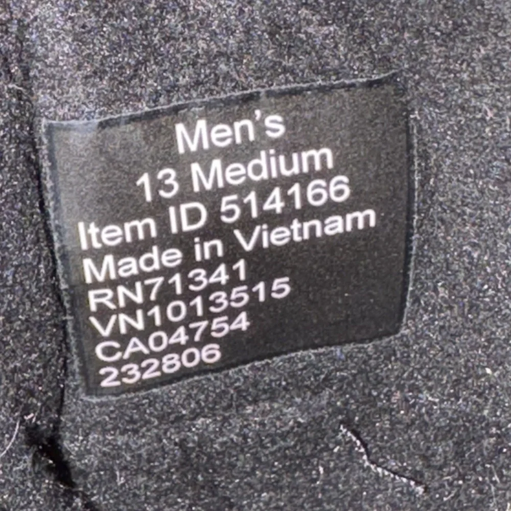 LL Bean Men's Snow Sneakers TEK 2.5 Waterproof Black Suede Hook & Loop Mid 13 M